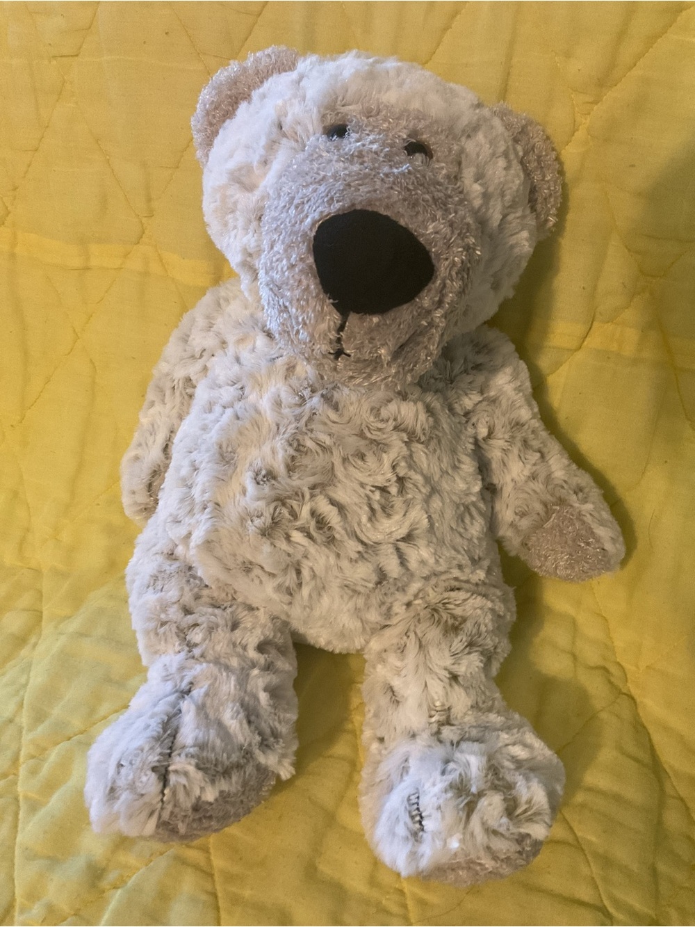 Melissa&Doug Greyson Plush Cream Teddy Bear Soft Stuffed Swirly fur 17”